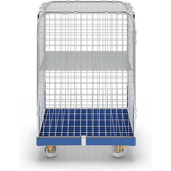 Rollbehälter SAFE HxBxT 1200 x 720 x 810 mm Rollplatte blau. ESB Engineering System Bau GmbH 96862849-2