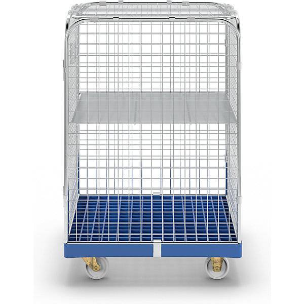 Rollbehälter SAFE HxBxT 1200 x 720 x 810 mm Rollplatte blau. ESB Engineering System Bau GmbH 96862849-4