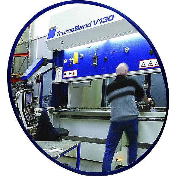 Rundspiegel mit Teleskop-Wandarm zur festen Montage Spiegel-Ø 500 mm. TAKKT Industrial & Packaging GmbH
