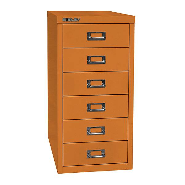 MultiDrawer™ 29er Serie DIN A4 6 Schubladen orange. BISLEY 180243 49