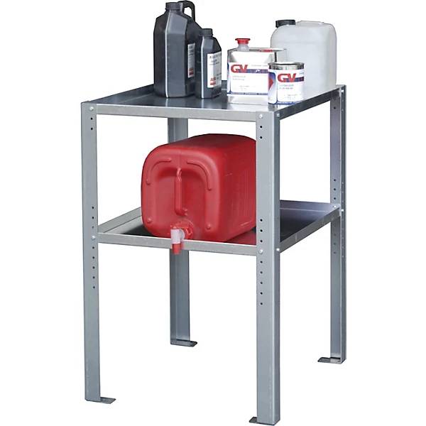 Fass- und Kleingebinderegal mit 2 Wannenböden HxBxT 900 x 698 x 608 mm. TAKKT Industrial & Packaging GmbH-1