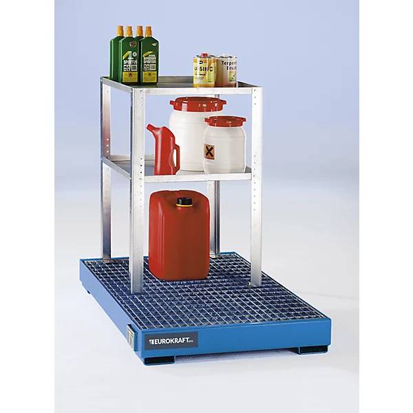 Fass- und Kleingebinderegal mit 2 Wannenböden HxBxT 900 x 698 x 608 mm. TAKKT Industrial & Packaging GmbH-2
