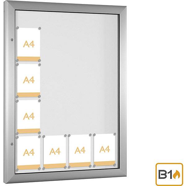 Schaukasten für 16 x DIN A4 reinweiß. Schaar-Design 47906049-3