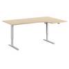 Schreibtisch Venla elektrisch höhenverstellbar Ecke BxT 1800 x 1200 mm Birke/weiß rechts. TAKKT Industrial &