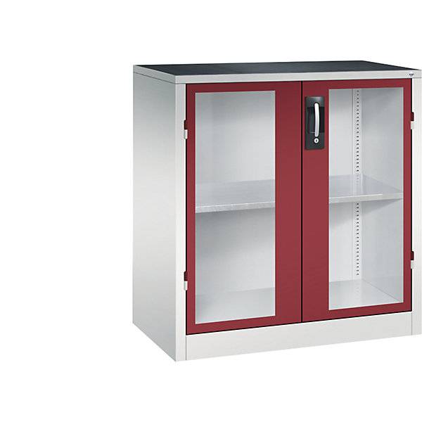 C+P Flügeltürenschrank Acurado, H1000xB930xT500mm, 7035/3003-1