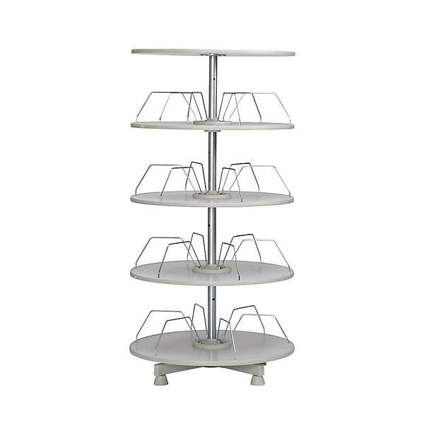 Ordner-Drehsäule Etagen-Ø 1000 mm 4 Etagen hellgrau. TAKKT Industrial & Packaging GmbH 11746749