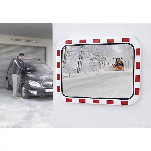 Verkehrsspiegel Edelstahl mit eisfreier Oberfläche Spiegelmaße BxH 800 x 600 mm. Dancop International GmbH-2