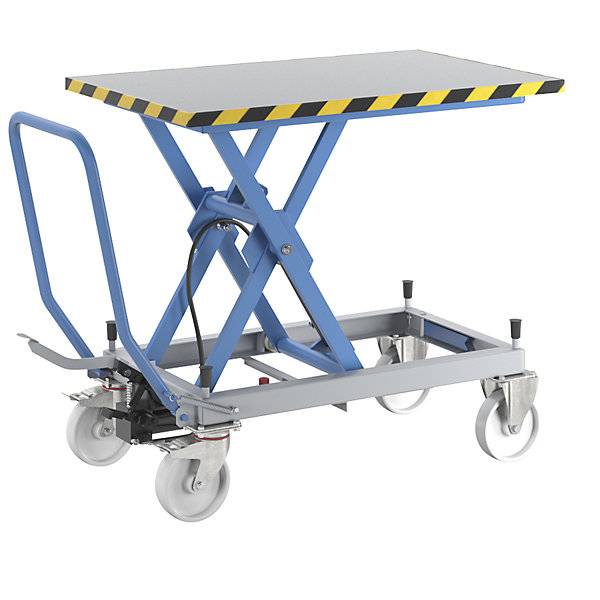 Scherenhubtischwagen Tragfähigkeit 500 kg Hub manuell Hubbereich 460 - 1070 mm Polyamidräder. TAKKT Industrial-0