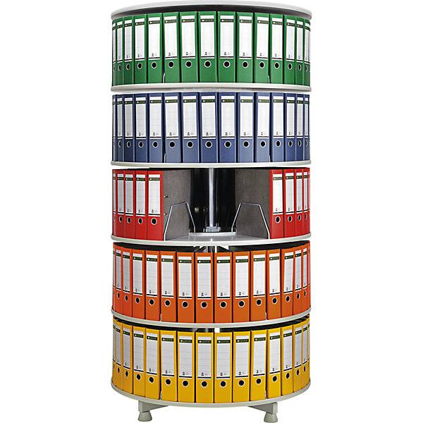 Ordner-Drehsäule Etagen-Ø 1000 mm 3 Etagen Buche-Dekor. TAKKT Industrial & Packaging GmbH 11747049-1