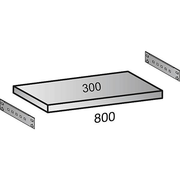 Industrie- und Lagersteckregal H 3000 mm Bodenbreite 800 mm 7 Böden Tiefe 300 mm Grundregal. Scholz-2