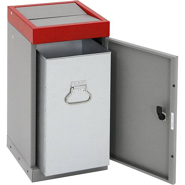 Wertstoffsammler mit Flügeltür einzeln Volumen 30 l Volumen 30 l Deckelfarbe Rot. Stumpf Metall GmbH 11124949-0