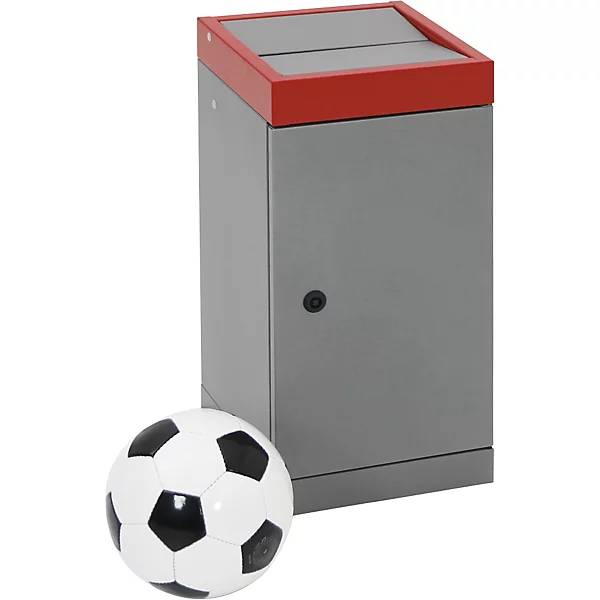 Wertstoffsammler mit Flügeltür einzeln Volumen 30 l Volumen 30 l Deckelfarbe Rot. Stumpf Metall GmbH 11124949-4