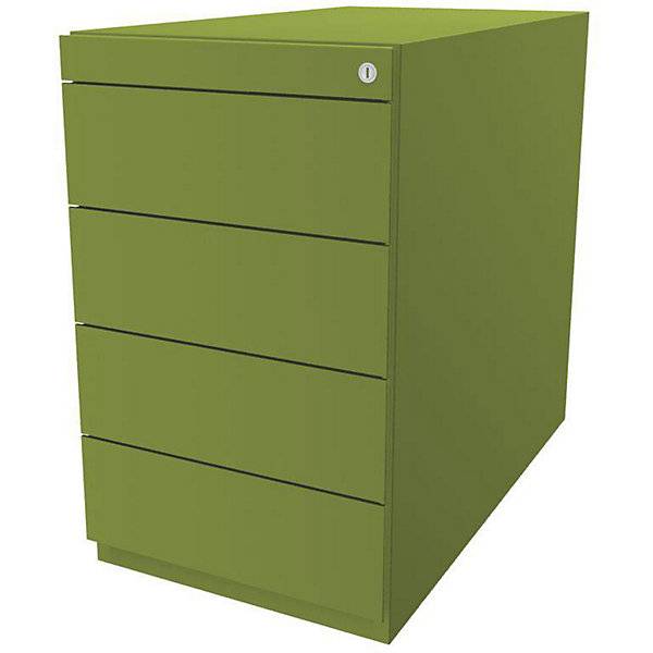 Standcontainer Note™ mit 4 Universalschubladen Tiefe 775 mm grün. BISLEY 115468 49