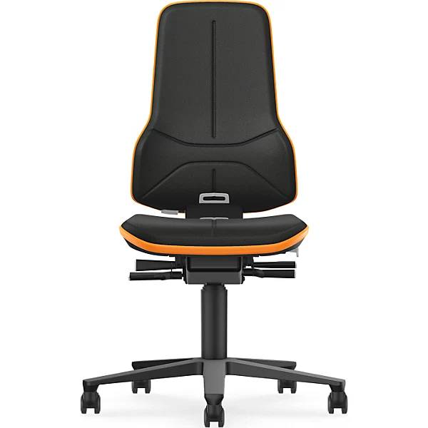 NEON Arbeitsdrehstuhl ESD Rollen Synchronmechanik Stoff Flexband orange. Bimos-Sitztechnik | Interest. Buerom.-1