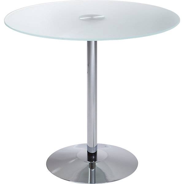 Säulentisch Ø 800 mm Höhe 720 mm Glasplatte satiniert. Jakob Maul GmbH 97087349-0