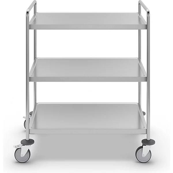 Edelstahl-Etagenwagen verschweißt LxBxH 825 x 575 x 1010 mm 3 Etagen. KONGAMEK AB 52676149-2