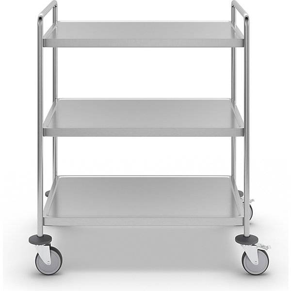 Edelstahl-Etagenwagen verschweißt LxBxH 825 x 575 x 1010 mm 3 Etagen. KONGAMEK AB 52676149-4