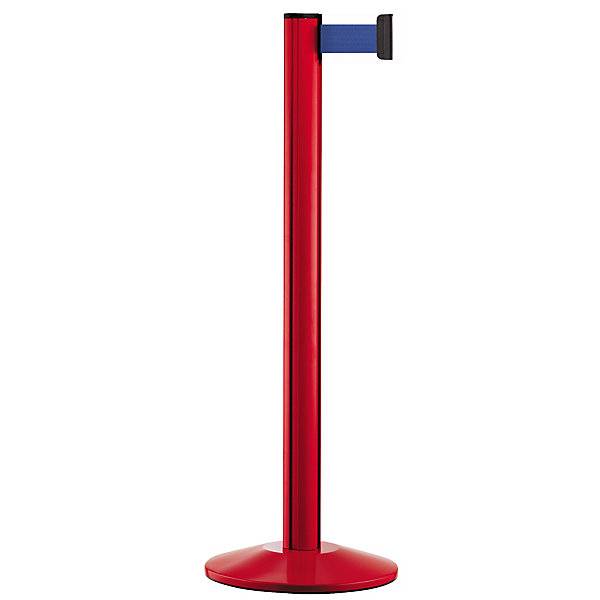 Gurtpfosten aus Aluminium Pfosten rot Auszug 2300 mm Gurtfarbe Blau. VIA GUIDE GmbH 11269449