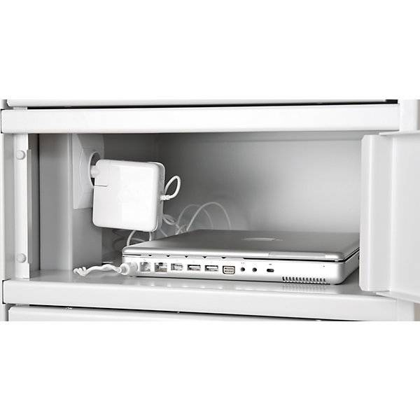 Laptop-Ladeschrank mit 10 Fächern lichtgrau / verkehrsrot. rotstahl GmbH 54092049-4