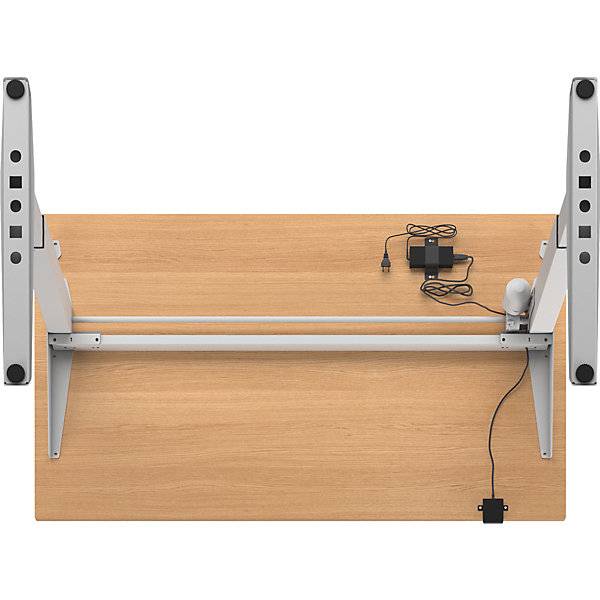 Schreibtisch Venla elektrisch höhenverstellbar gerade BxT 1400 x 800 mm Buche/weiß. TAKKT Industrial &-3