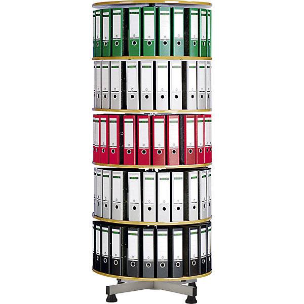 Ordner-Drehsäule Ø 1000 mm 5 Etagen Dekor Buche. TAKKT Industrial & Packaging GmbH 11381849-2
