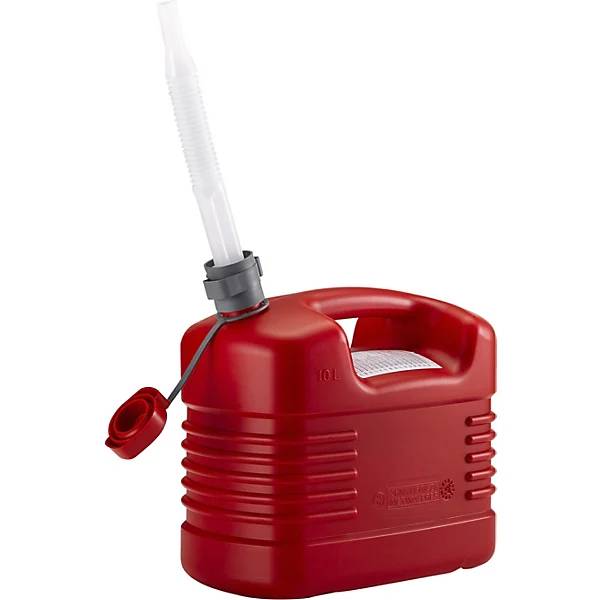 Kunststoff-Kraftstoffkanister flexibler Auslauf Volumen 10 l VE 5 Stk rot. PRESSOL Schmiergeräte GmbH-1