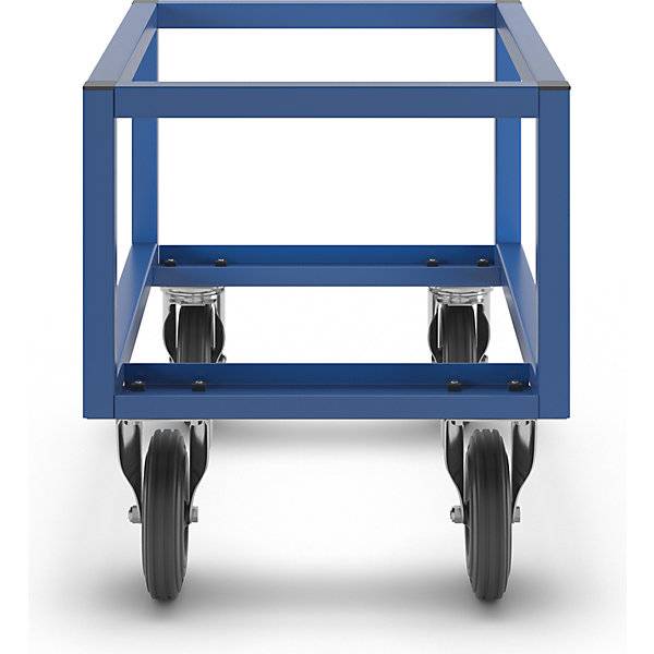 Paletten-Fahrgestell KM221 LxBxH 800 x 600 x 650 mm blau 2 Lenk- und 2 Bockrollen. KONGAMEK AB 52813449-2