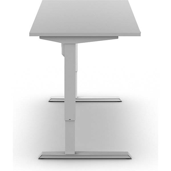 Schreibtisch Venla elektrisch höhenverstellbar gerade BxT 1200 x 800 mm Buche/weiß. TAKKT Industrial &-4