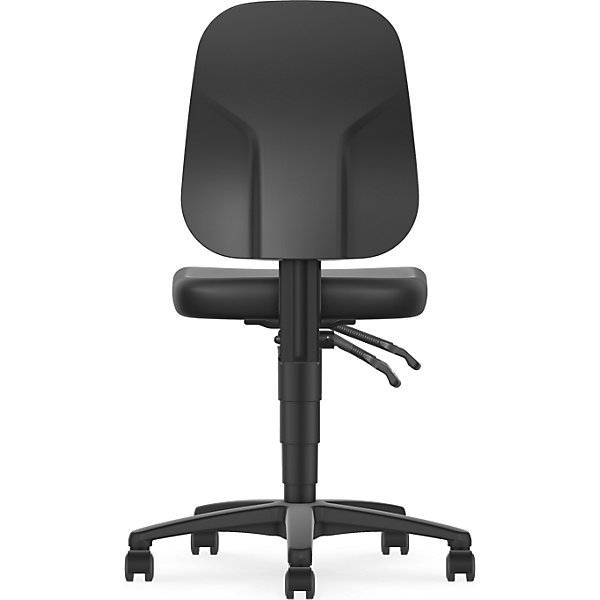 Arbeitsdrehstuhl Unitec mit Gasfeder-Höhenverstellung Kunstlederbezug schwarz mit Rollen. Bimos-Sitztechnik |-4