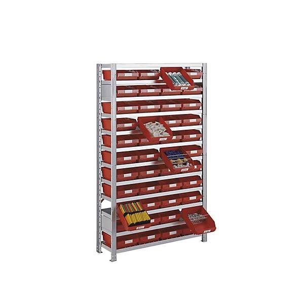 Steckregal für Regalkästen HxB 1790 x 1000 mm Grundregal Tiefe 400 mm ohne Kästen Böden 9 Stk. STEMO-1