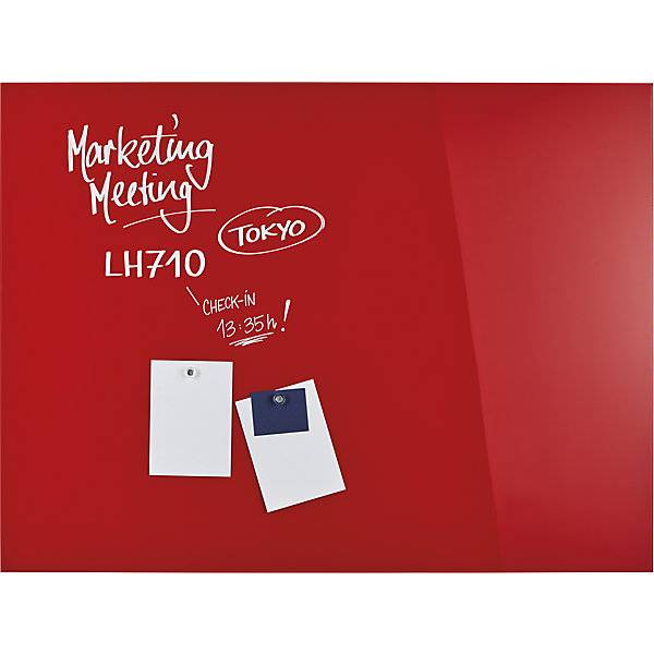 Design-Glasboard magnetisch BxH 1200 x 900 mm intensivrot. Holtz Office Support GmbH 54036049-3