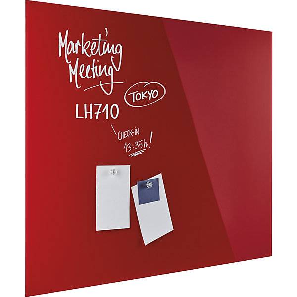 Design-Glasboard magnetisch BxH 1200 x 900 mm intensivrot. Holtz Office Support GmbH 54036049-4