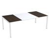 Konferenztisch easyDesk® HxBxT 750 x 2200 x 1140 mm weiß/Wenge-Dekor. EasyDesk 177318 49