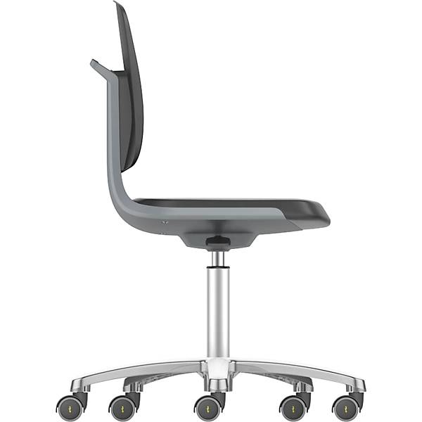 Arbeitsdrehstuhl LABSIT Fünffuß mit Rollen Sitz mit Stoffbezug orange. Bimos-Sitztechnik | Interest. Buerom.-2