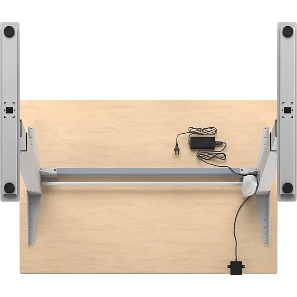 Schreibtisch Atlanta elektrisch höhenverstellbar gerade BxT 1200 x 800 mm Birke/weiß. TAKKT Industrial &-4