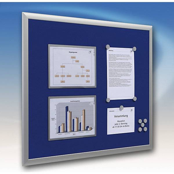 Aushangtafel für 8 x DIN A4 enzianblau. Schaar-Design 47900849-4