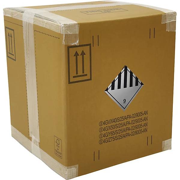 Gefahrgutkarton PREMIUM braun Innenmaße 390 x 390 x 430 mm Palette mit VE 80 Stk. TAKKT Industrial & Packaging-4