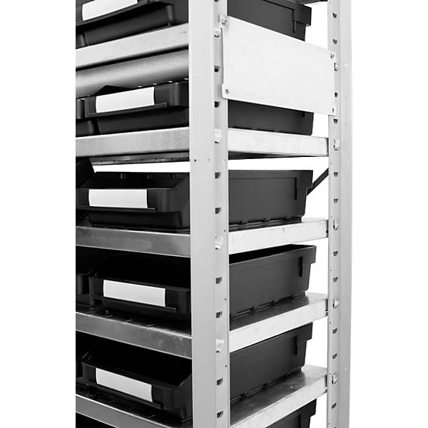 Steckregal mit ESD Sichtlagerkästen HxBxT 1790 x 1000 x 300 mm 44 Sichtlagerkästen. STEMO Lagerstandard GmbH-3