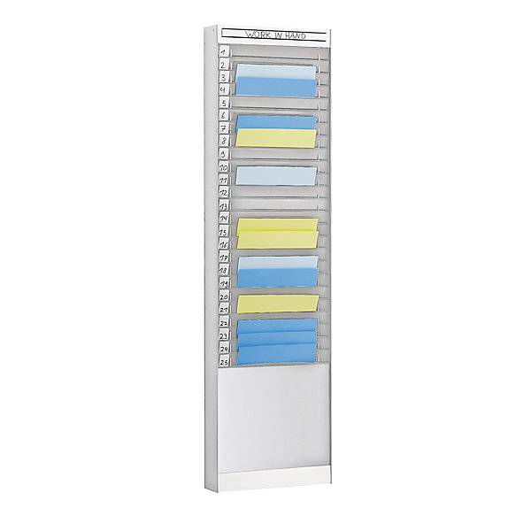 Dokumentensortiertafel 1 x 25 Fächer DIN A4 Dokumentenlage vertikal alusilber. Display Developments Limited |