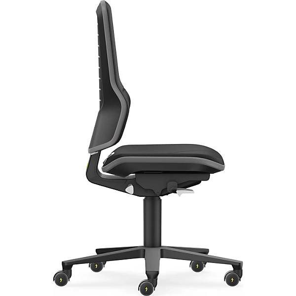 NEON Arbeitsdrehstuhl ESD Rollen Permanentkontakt Stoff Flexband grau. Bimos-Sitztechnik | Interest. Buerom.-4
