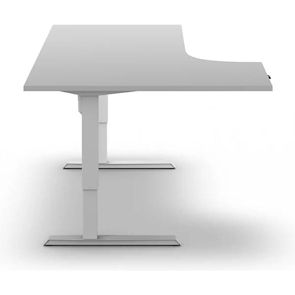Schreibtisch Venla elektrisch höhenverstellbar Ecke BxT 1800 x 1200 mm lichtgrau/weiß links. TAKKT Industrial-4