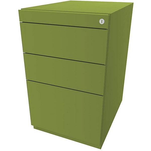 Standcontainer Note™ mit 2 Universalschubladen 1 Hängeregistratur ohne Top Tiefe 565 mm grün. BISLEY 115423