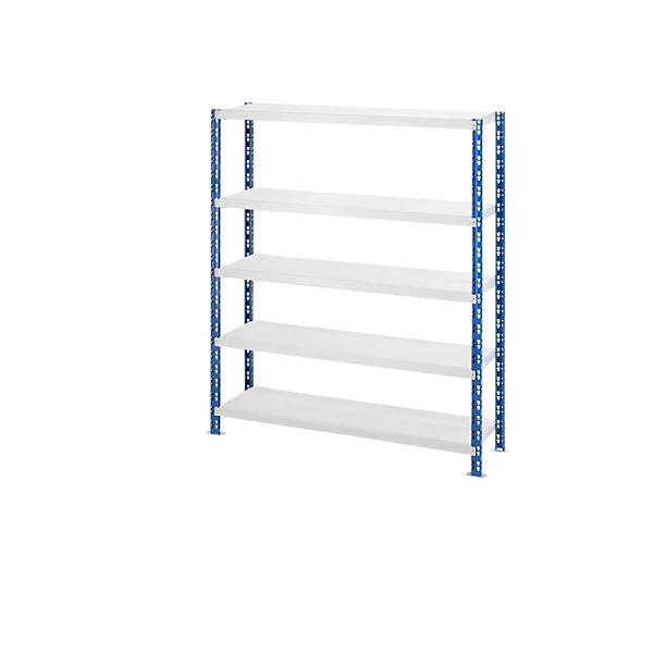 Großfach-Steckregal blau/grau HxBxT 1820 x 1550 x 400 mm Stahlblechböden Grundregal. TAKKT Industrial &-2