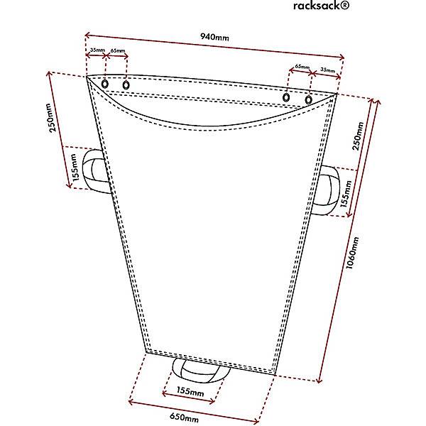 Racksack® Volumen 160 l blau Motiv Kartonagen. TAKKT Industrial & Packaging GmbH 64951049-3