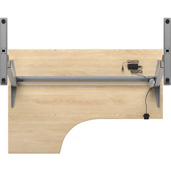 Schreibtisch Atlanta elektrisch höhenverstellbar Ecke BxT 1800 x 1200 mm Eiche/silber rechts. TAKKT-4