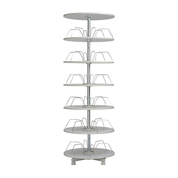 Ordner-Drehsäule Etagen-Ø 800 mm 6 Etagen hellgrau. TAKKT Industrial & Packaging GmbH 11745949-0