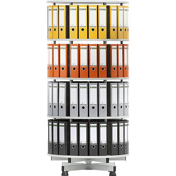 Ordner-Drehsäule Ø 800 mm 4 Etagen hellgrau. TAKKT Industrial & Packaging GmbH 11380349-2
