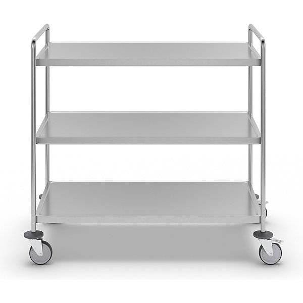 Edelstahl-Etagenwagen verschweißt LxBxH 1075 x 575 x 1010 mm 3 Etagen. KONGAMEK AB 52676349-3