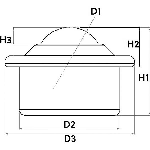 Kugelrolle Bund Kunststoff Tragkugel-Ø 22 mm. Schulz Stanztechnik GmbH 47616749-1