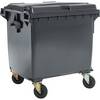 Müllcontainer aus Kunststoff DIN EN 840 Volumen 1100 l BxHxT 1370 x 1470 x 1115 mm anthrazit. SSI Schäfer